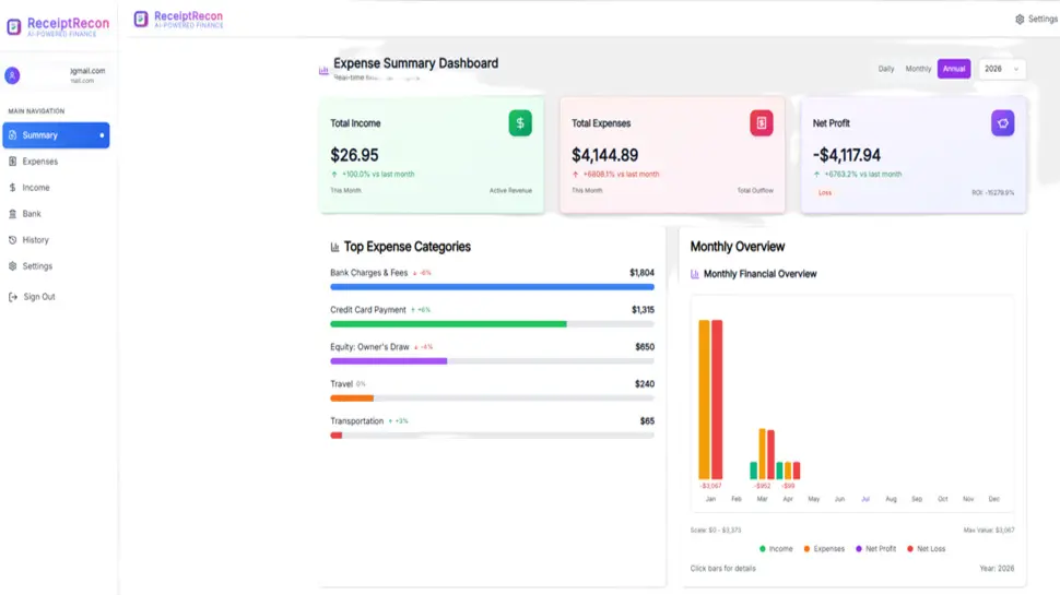 Screenshot 2 of ReceiptRecon - AI Receipt Scanner