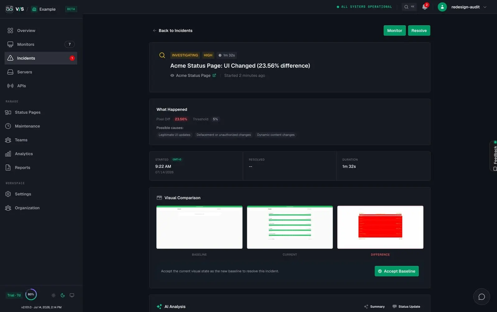 Screenshot 2 of VisualSentinel