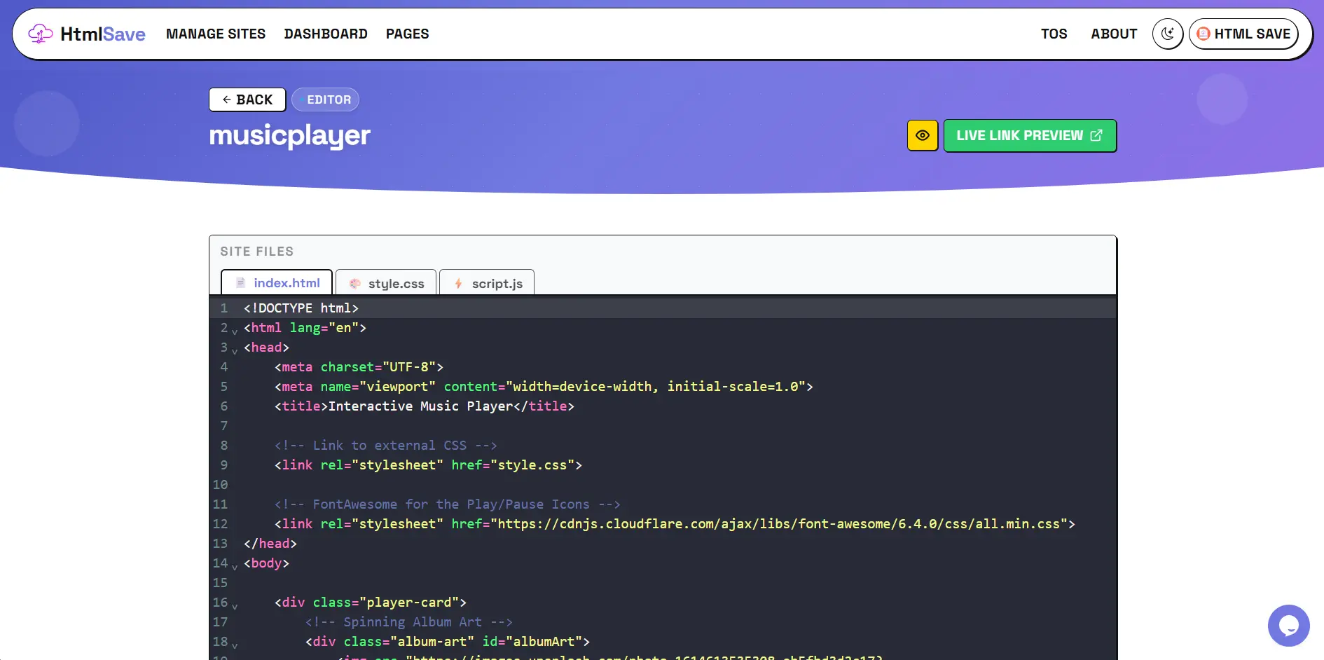 Screenshot 1 of HTML Save