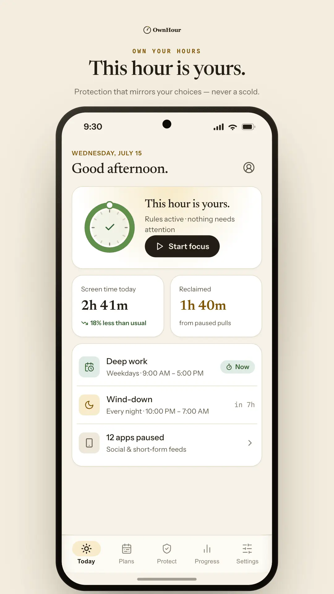 Screenshot 1 of OwnHour