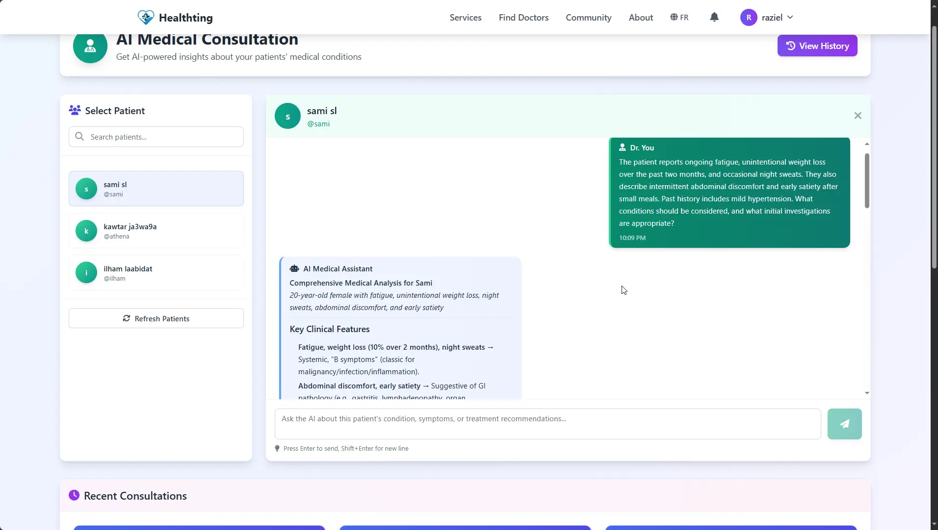 Screenshot 2 of https://www.healthting.com/