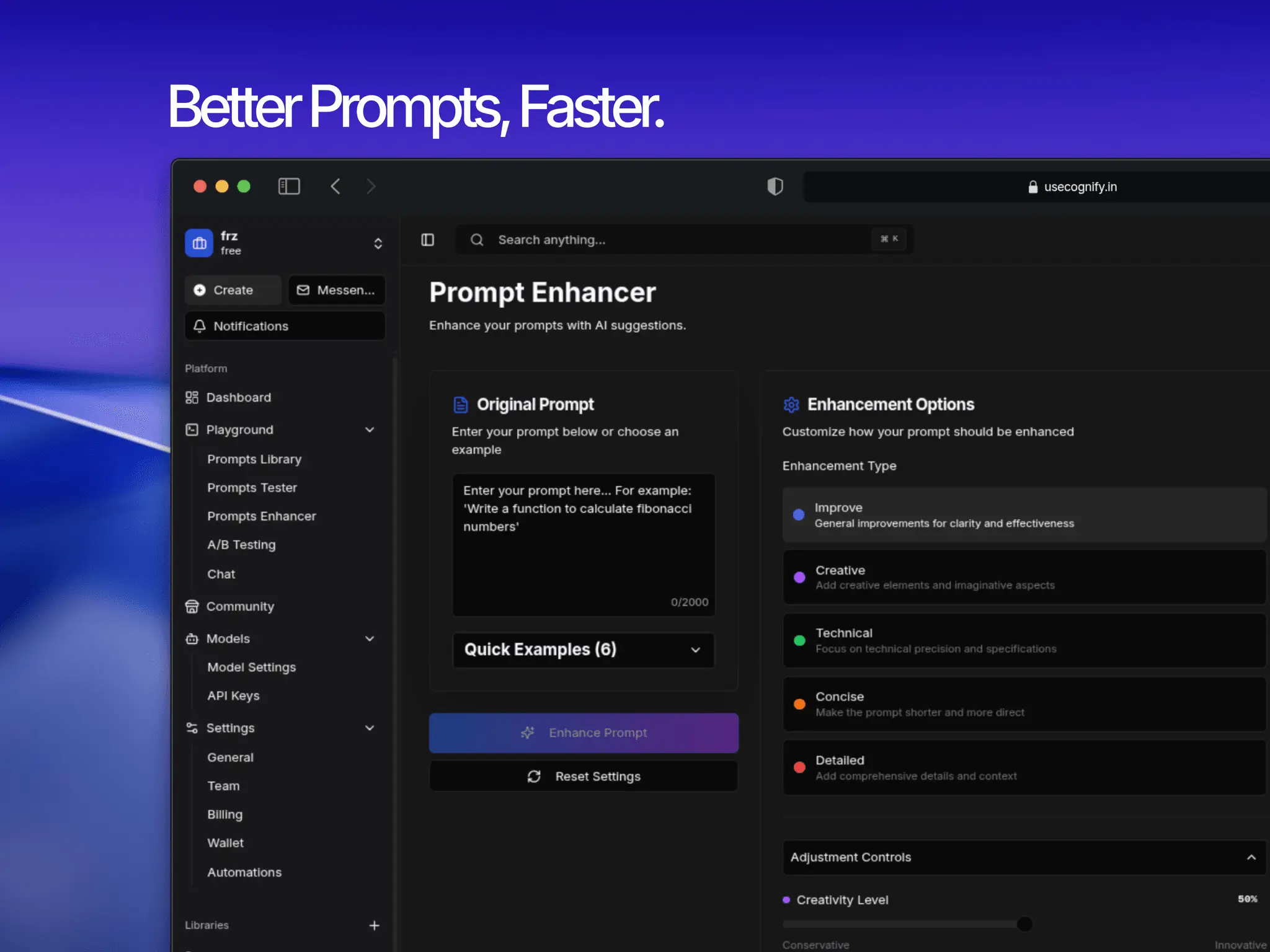 Screenshot 4 of Cognify - AI Prompt Platform