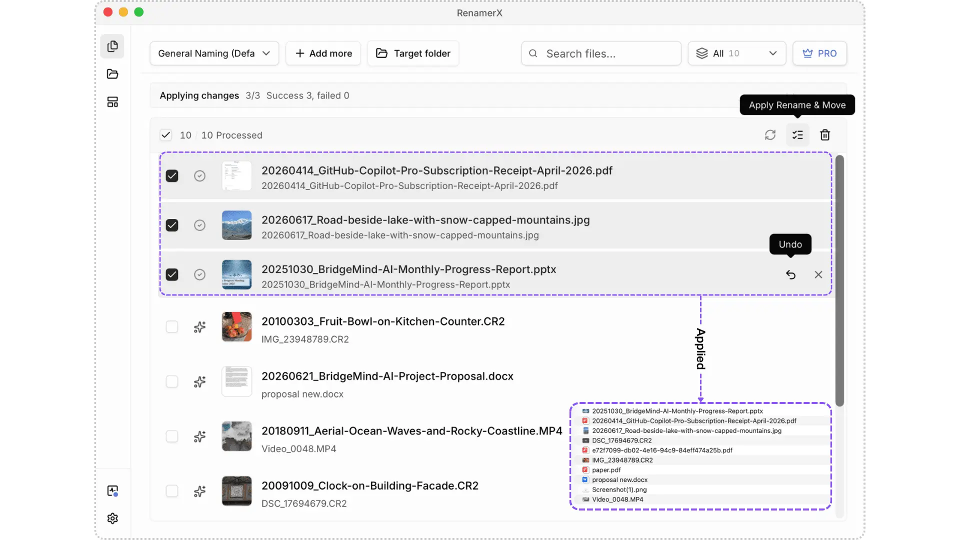 Screenshot 3 of RenamerX