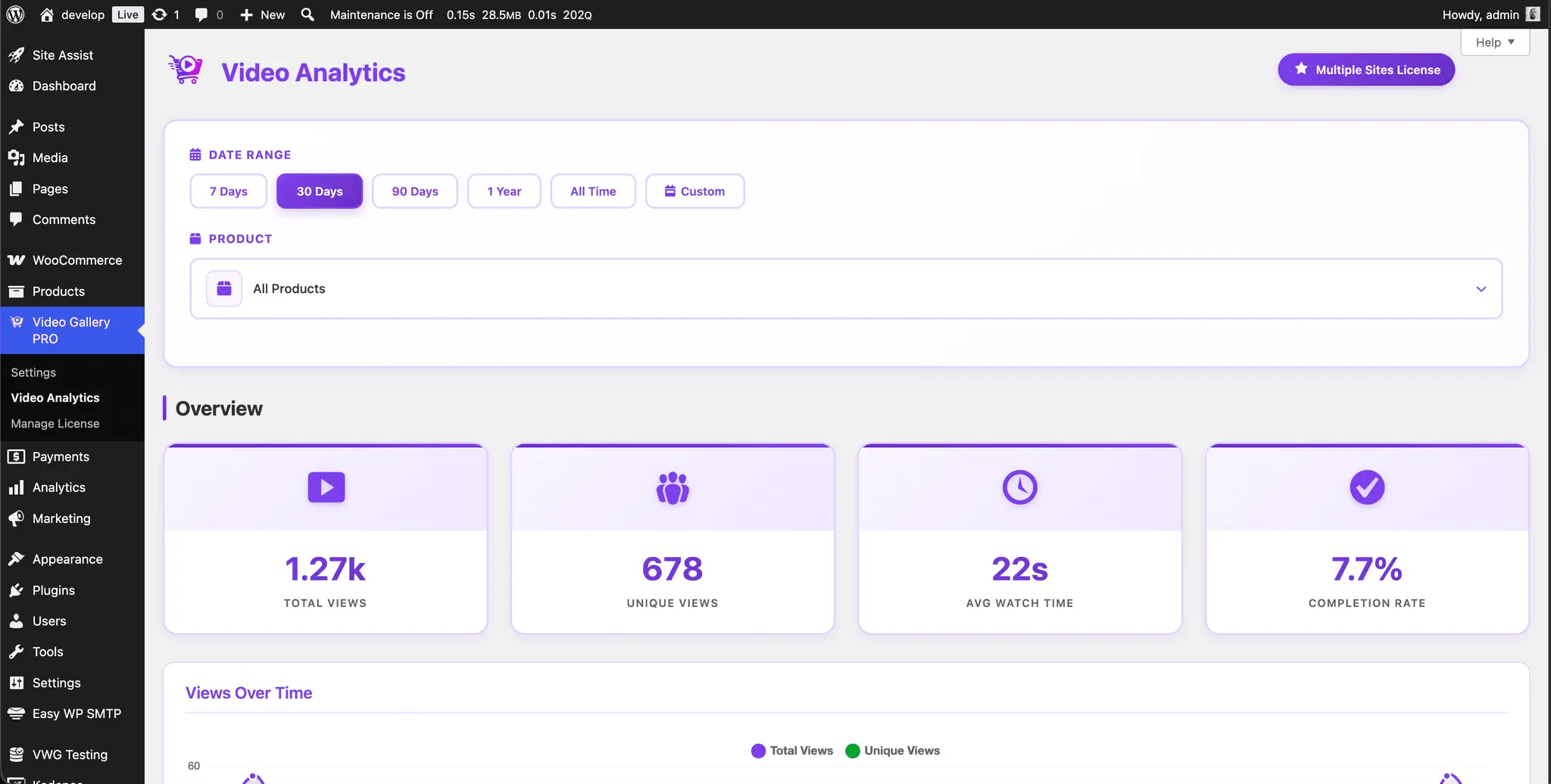 Screenshot 3 of Video Gallery for WooCommerce