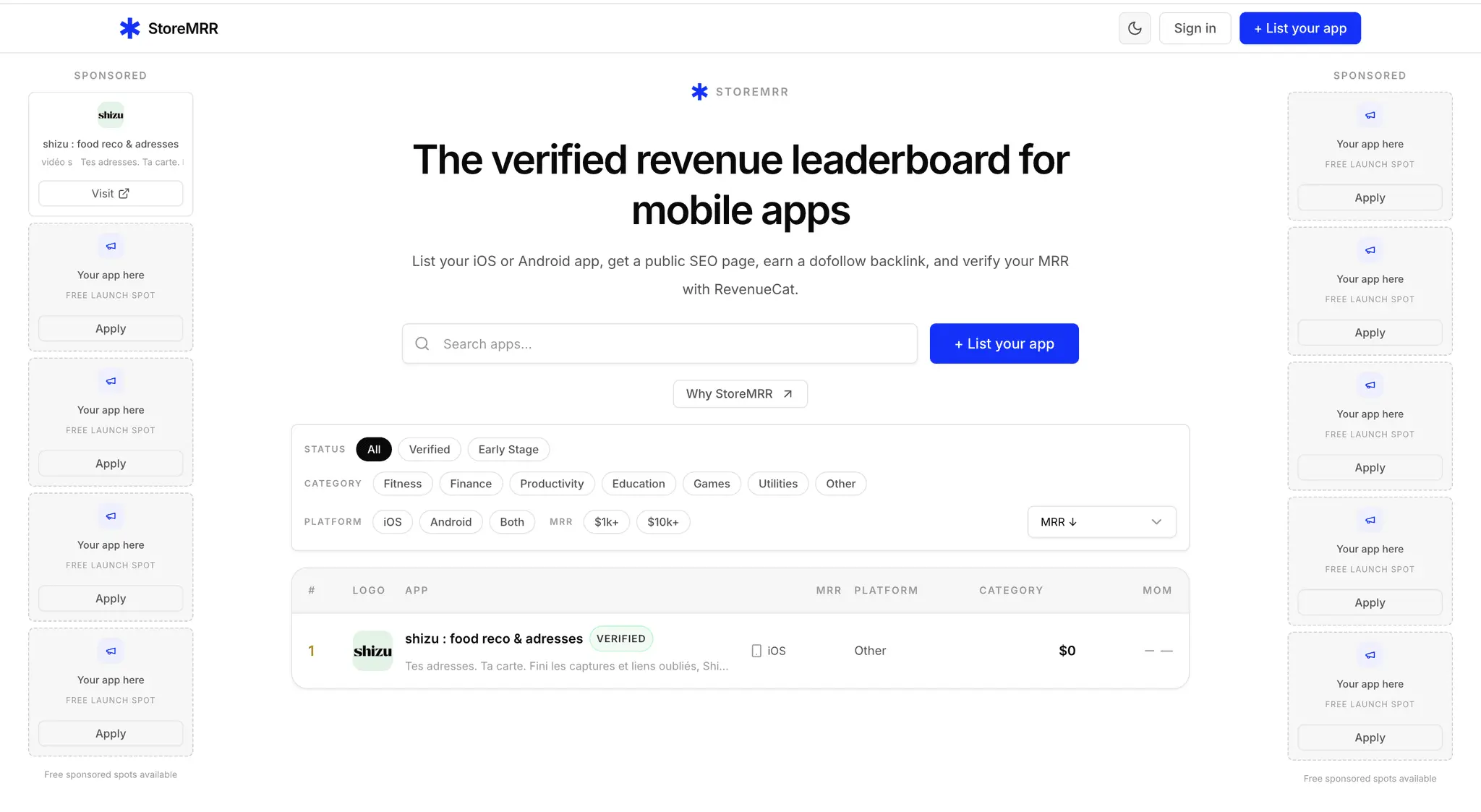 Screenshot 1 of StoreMRR