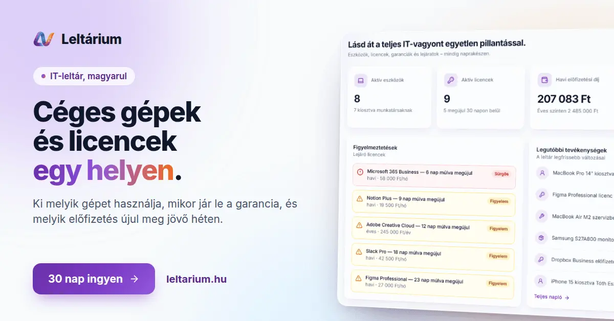 Screenshot 1 of Leltárium