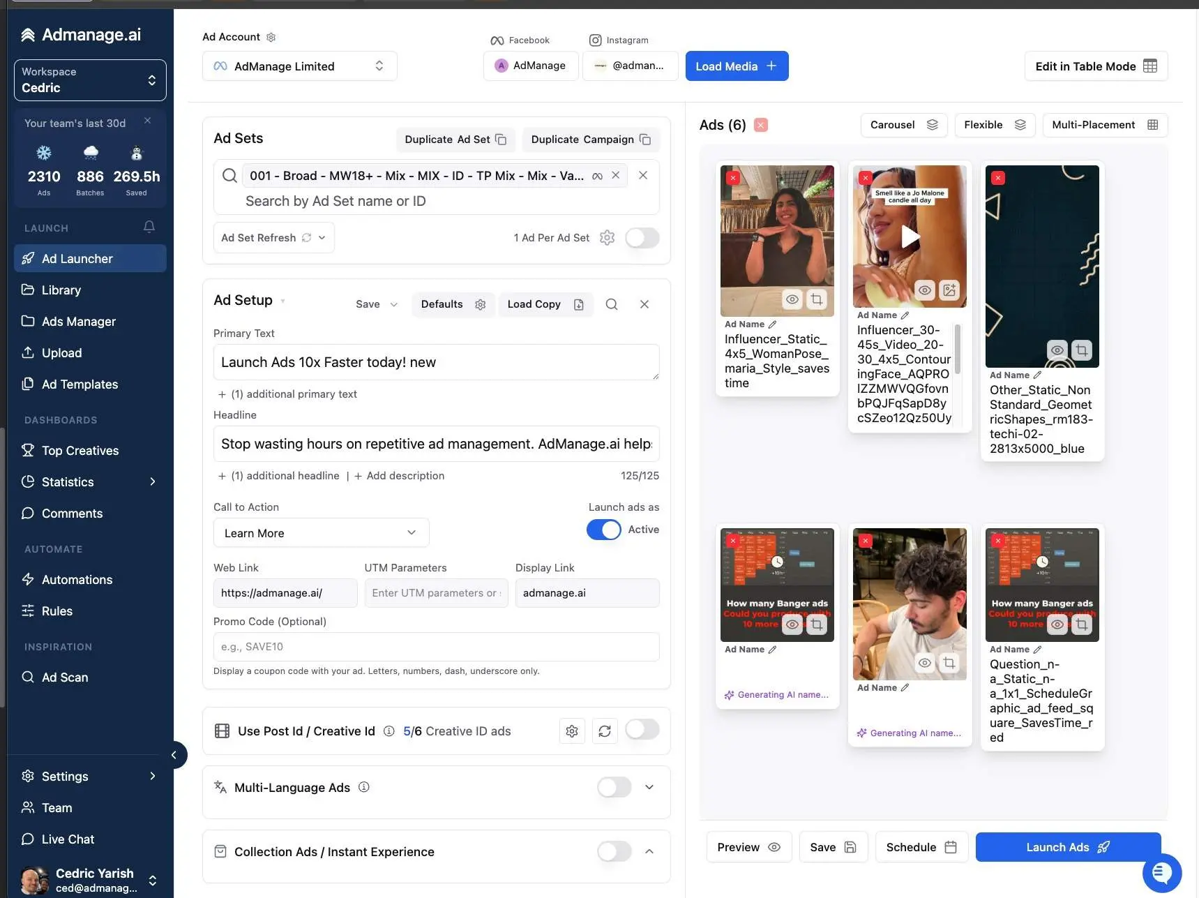 Screenshot 2 of Admanage AI