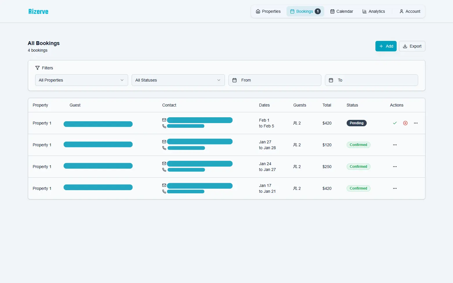 Screenshot 1 of Rizerve.io