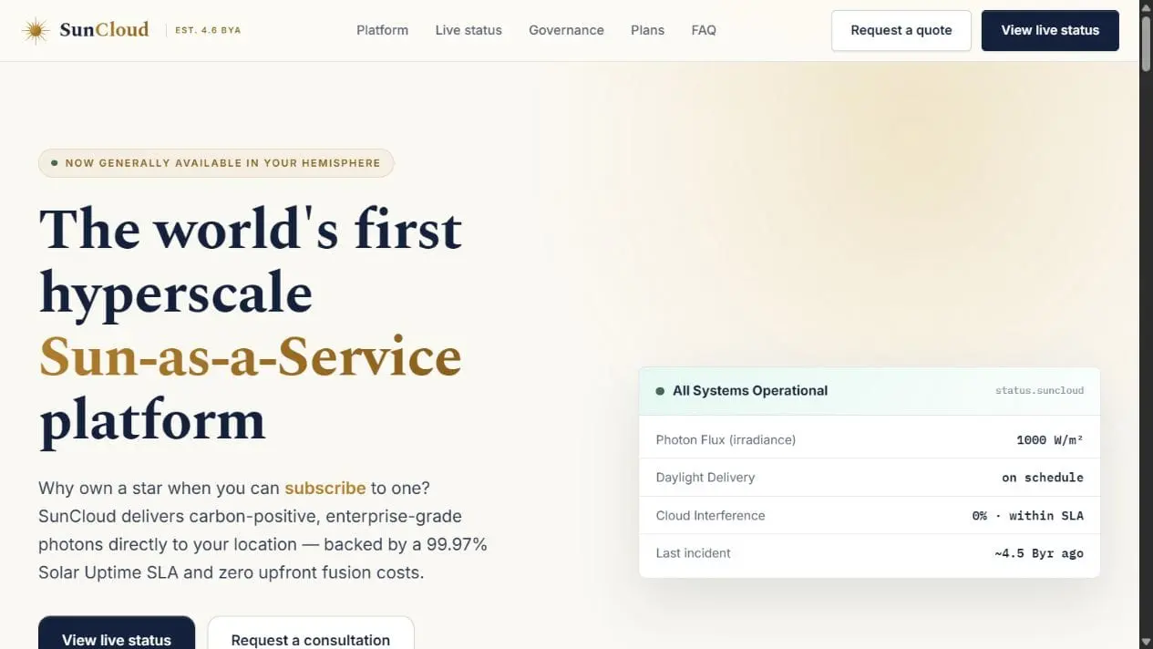 Screenshot 2 of Sun as a Service (SaaS)