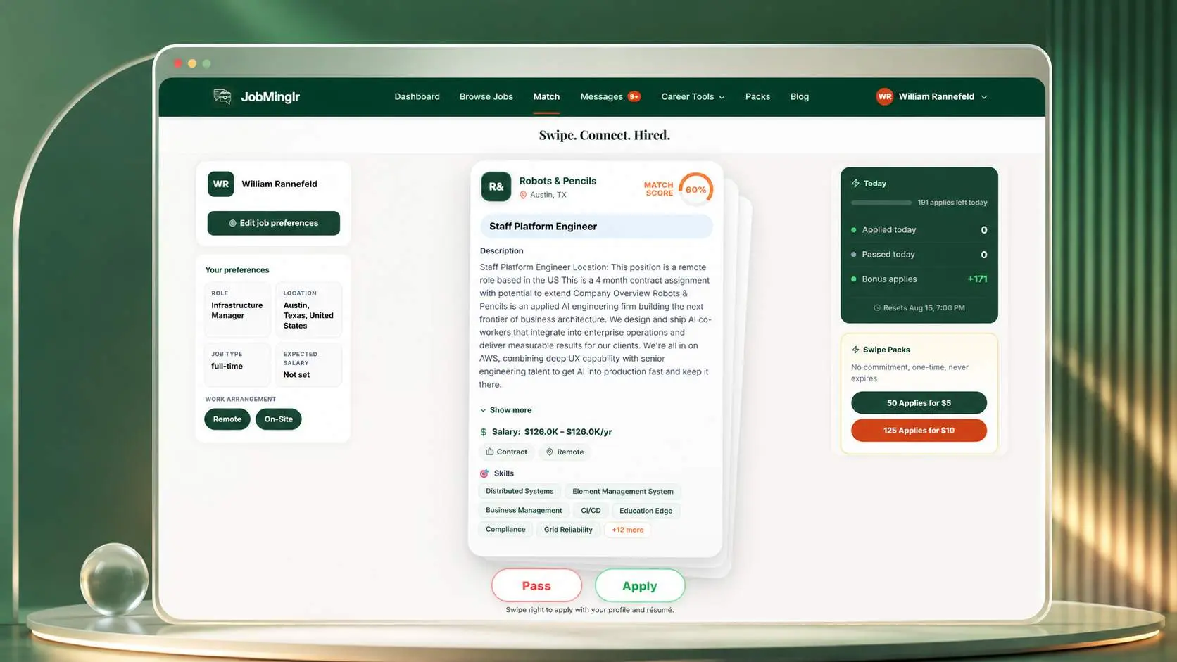 Screenshot 1 of JobMinglr