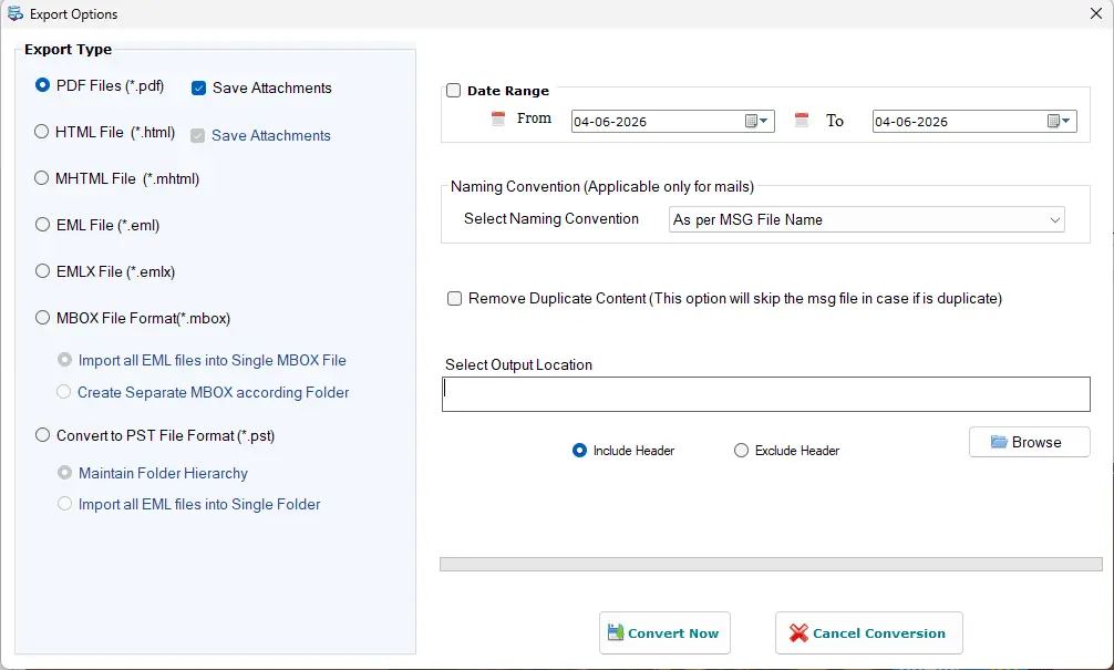 Screenshot 2 of Softaken MSG to PDF Converter