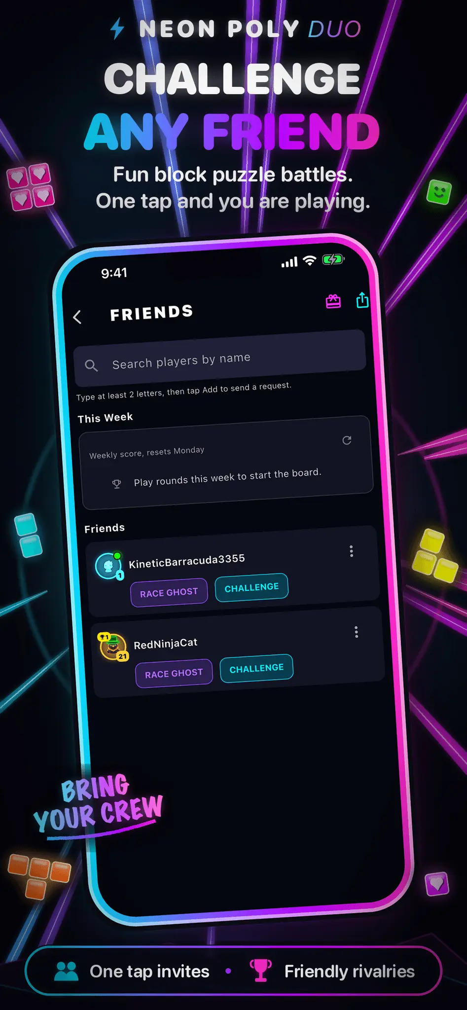 Screenshot 10 of Neon Poly Duo: Block Battles