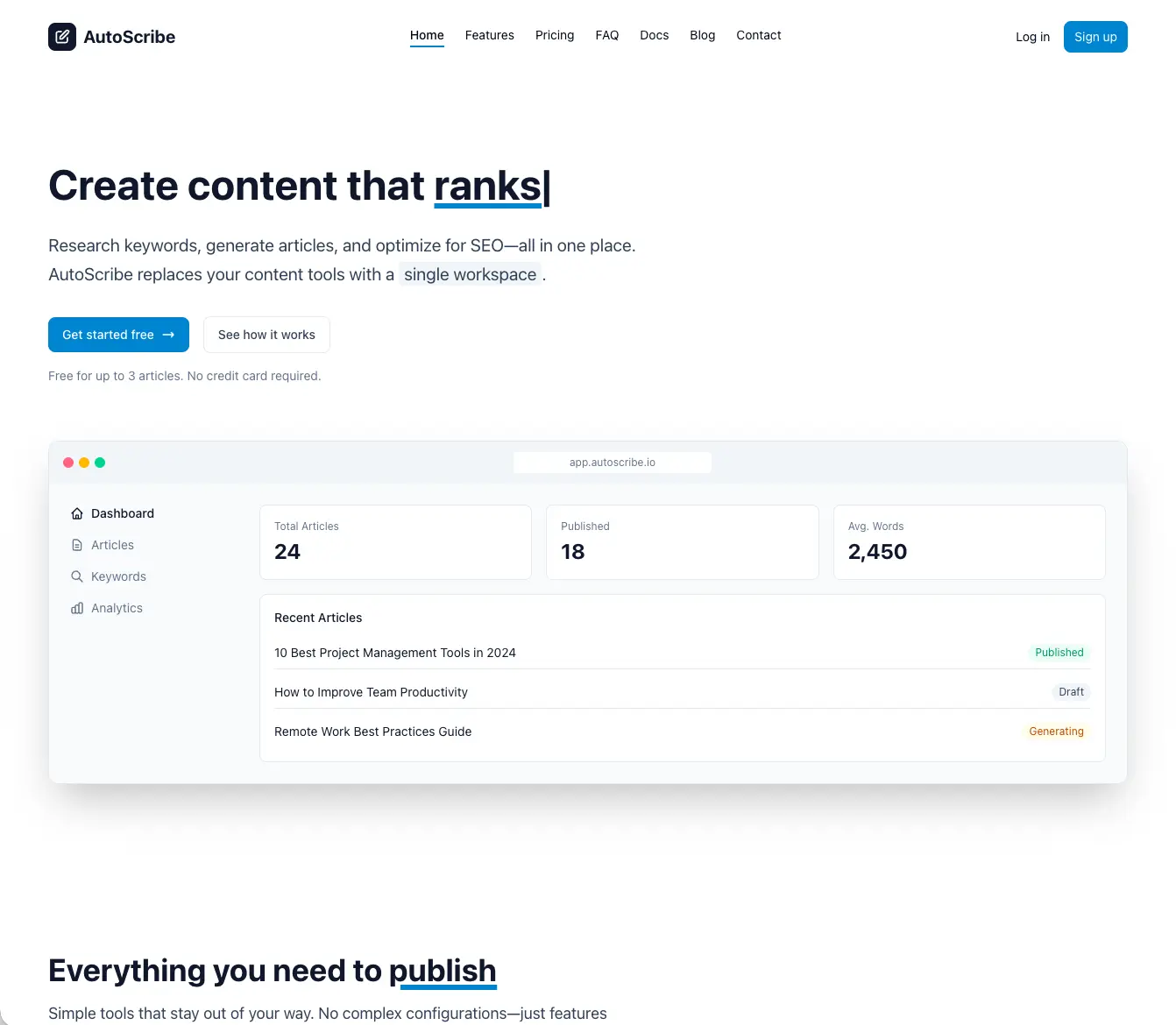 Screenshot 1 of AutoScribe