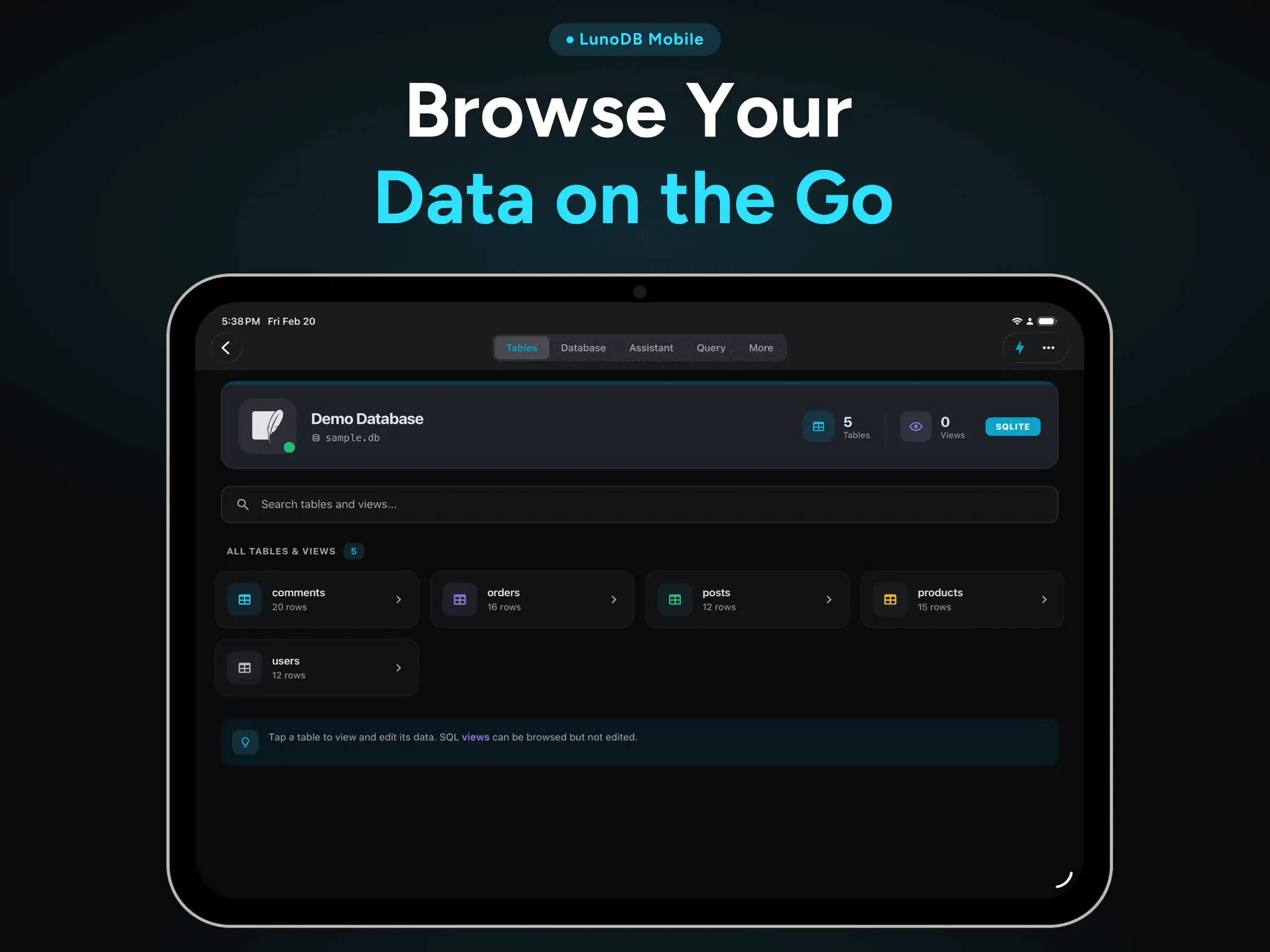 Screenshot 5 of LunoDB Mobile