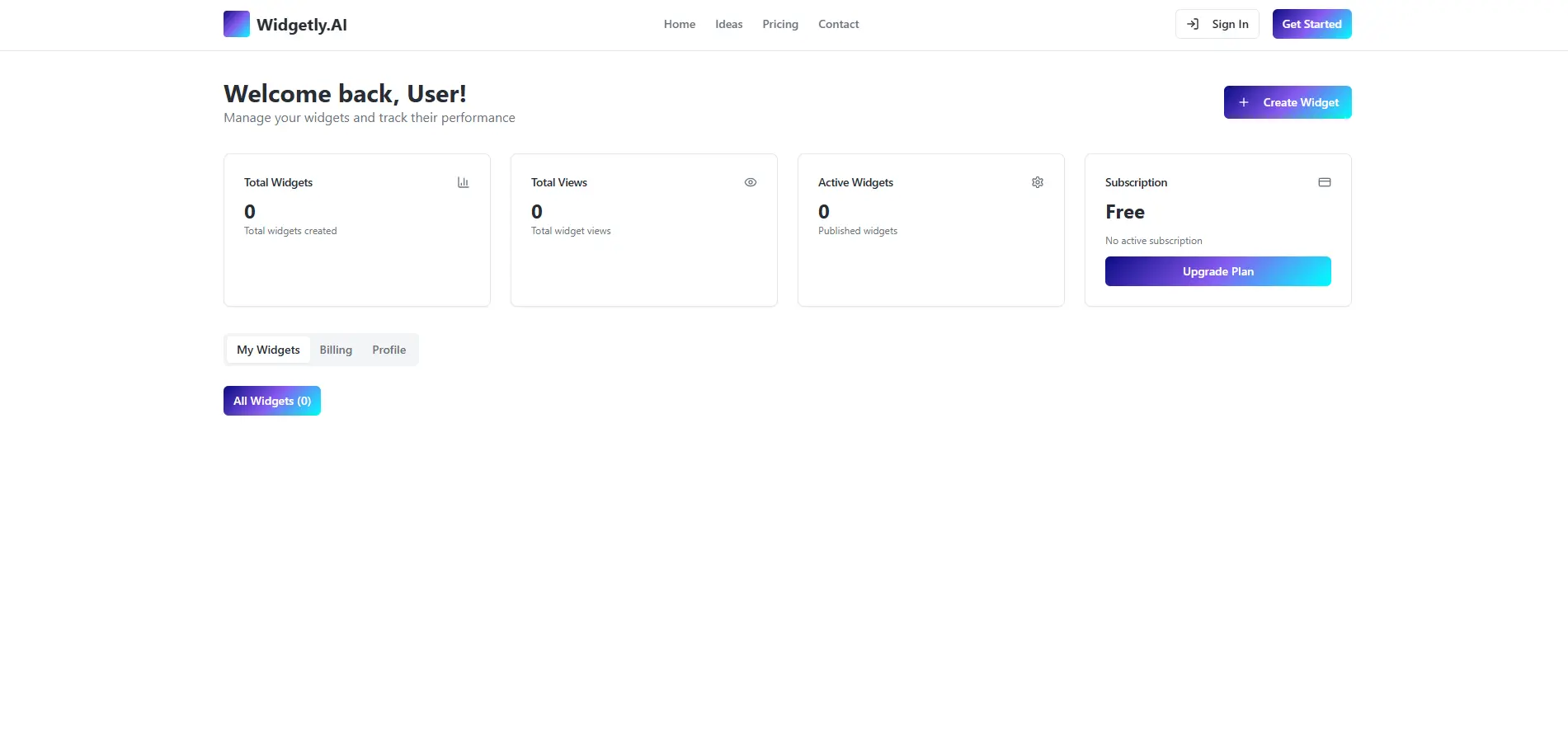 Screenshot 1 of WidgetlyAI