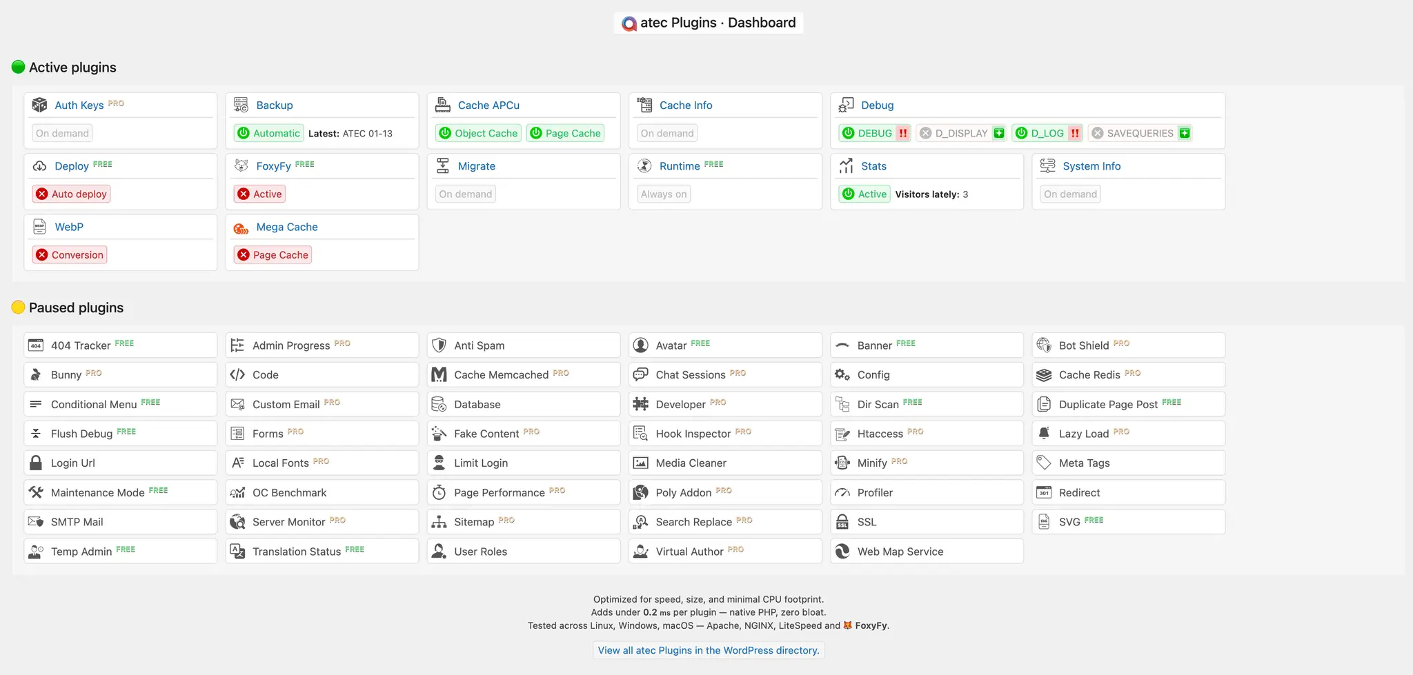 Screenshot 1 of atec Plugins