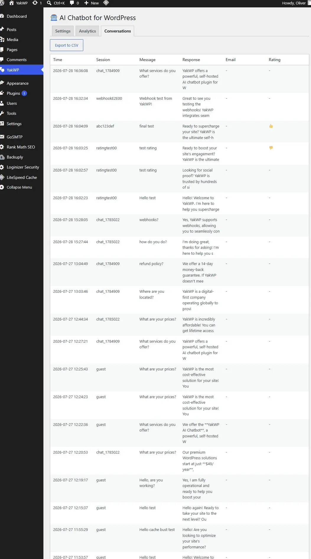 Screenshot 3 of YakWP