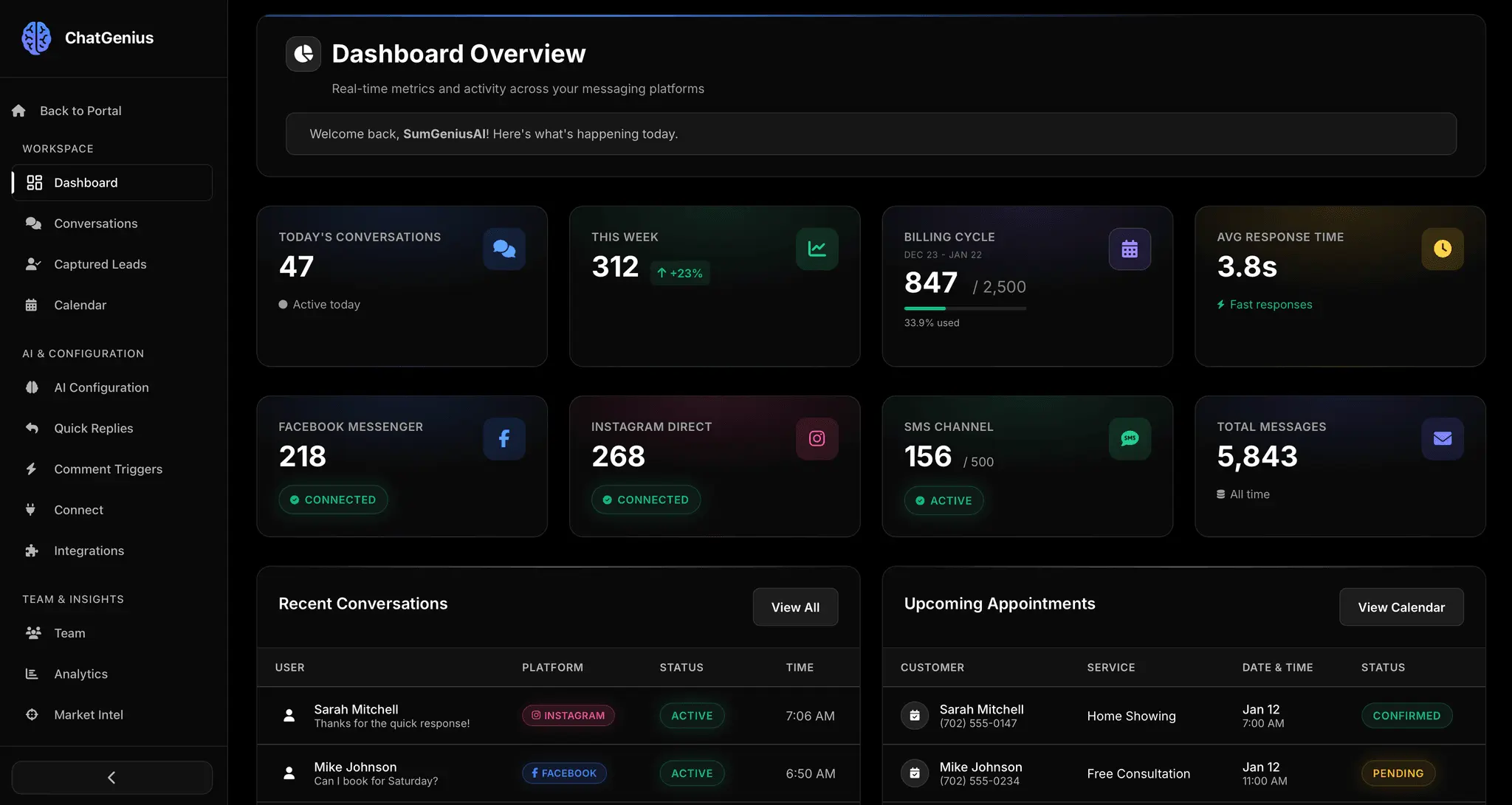 Screenshot 1 of ChatGenius