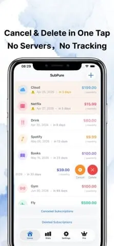 Screenshot 2 of SubPure: Subscription Tracker