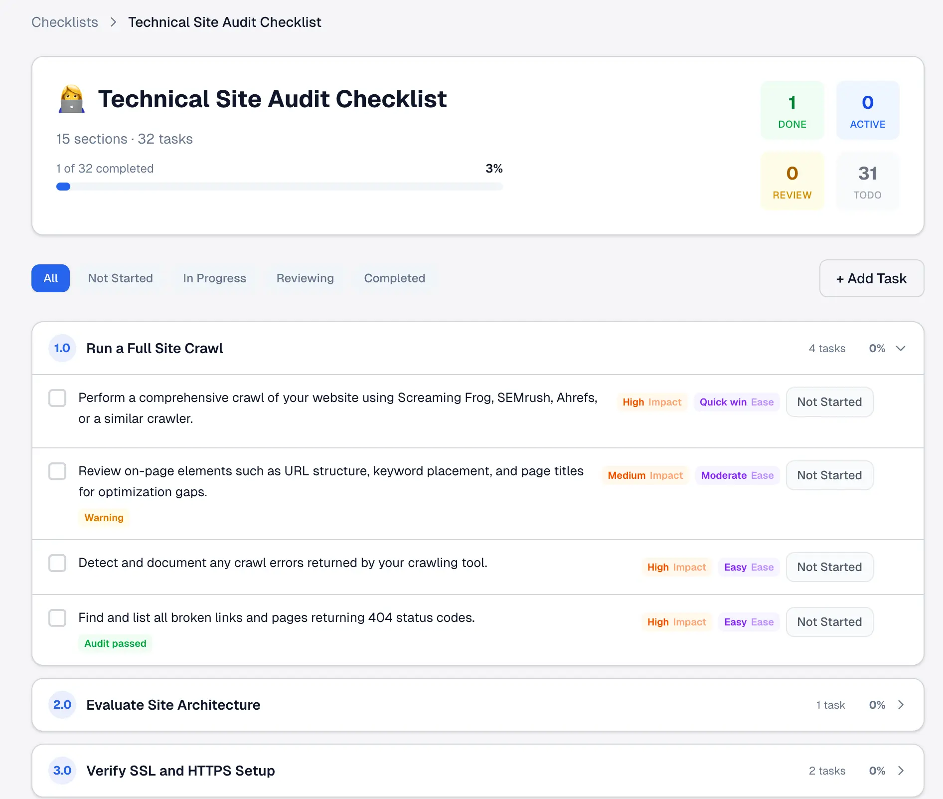 Screenshot 1 of SEO Checkup