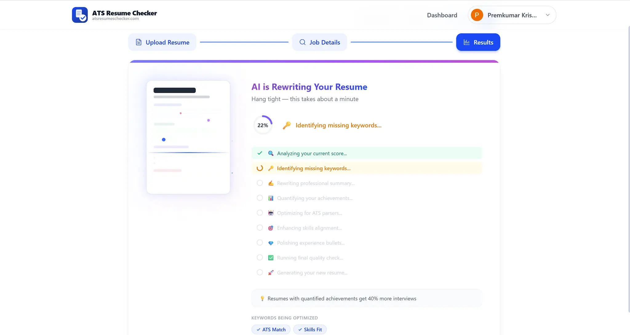Screenshot 3 of ATS Resume Checker