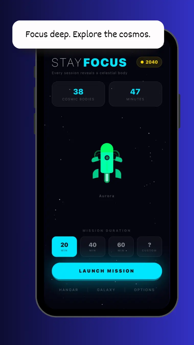 Screenshot 2 of SpaceFocus - Strict Pomodoro