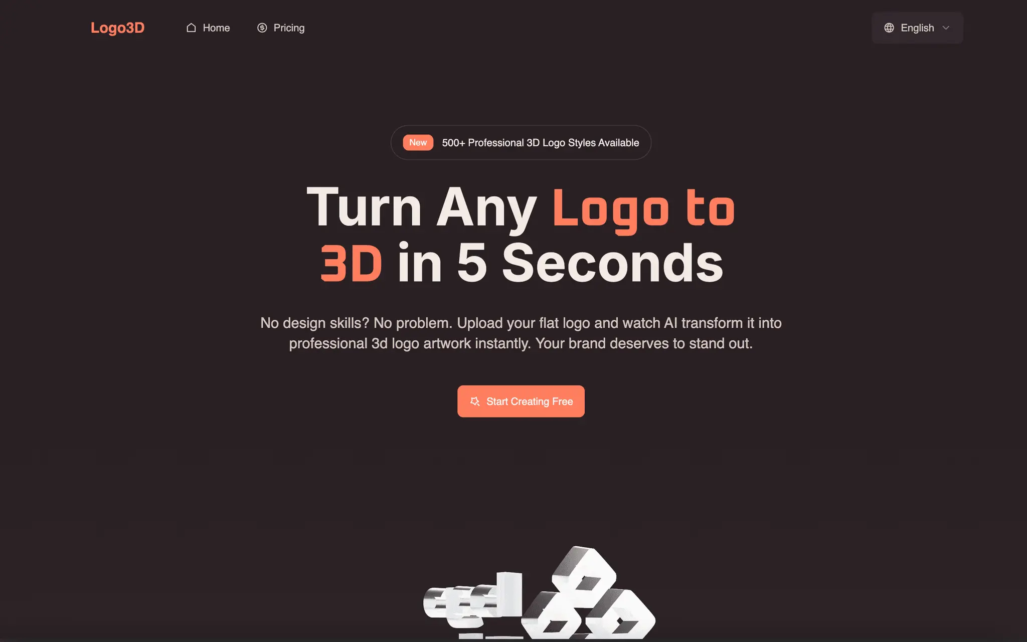 Screenshot 1 of 3D Logo Generator - Create Logo 3D