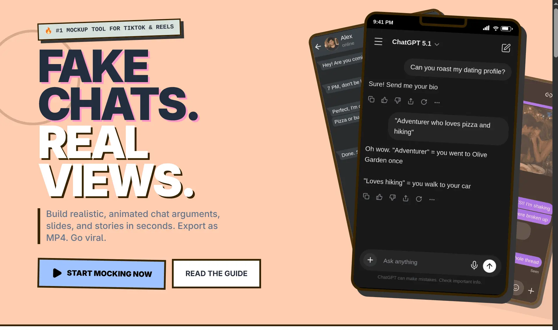 Screenshot 1 of ChatMocker.com