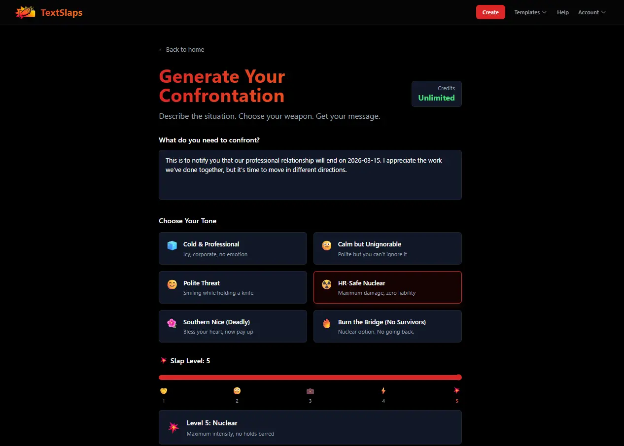 Screenshot 3 of TextSlaps.com