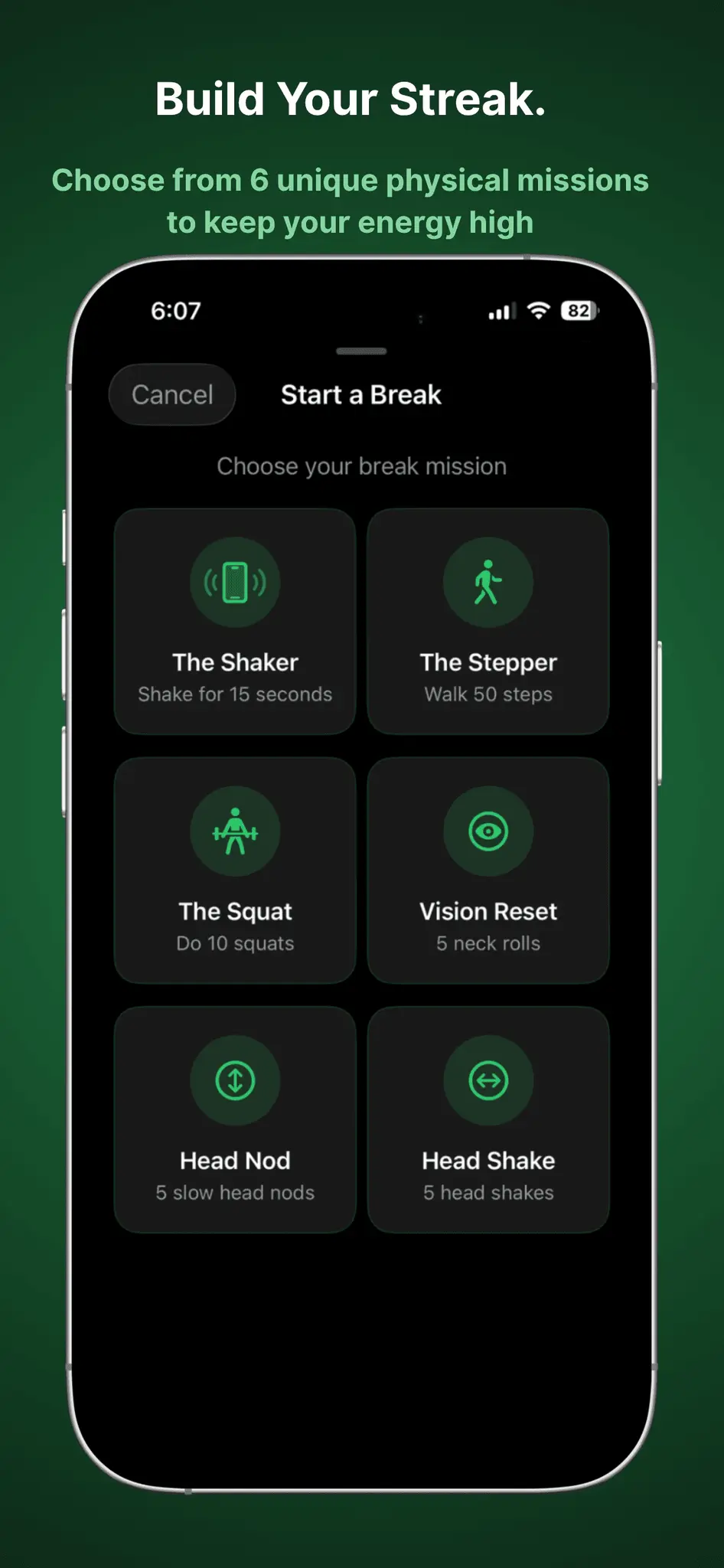 Screenshot 1 of  DeskMove: Break Timer & Streak