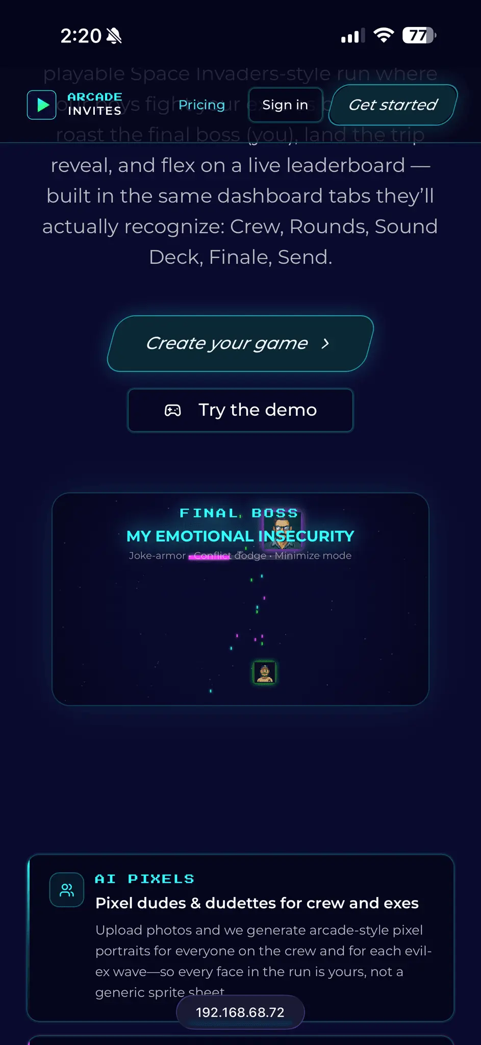Screenshot 3 of Arcade Invite