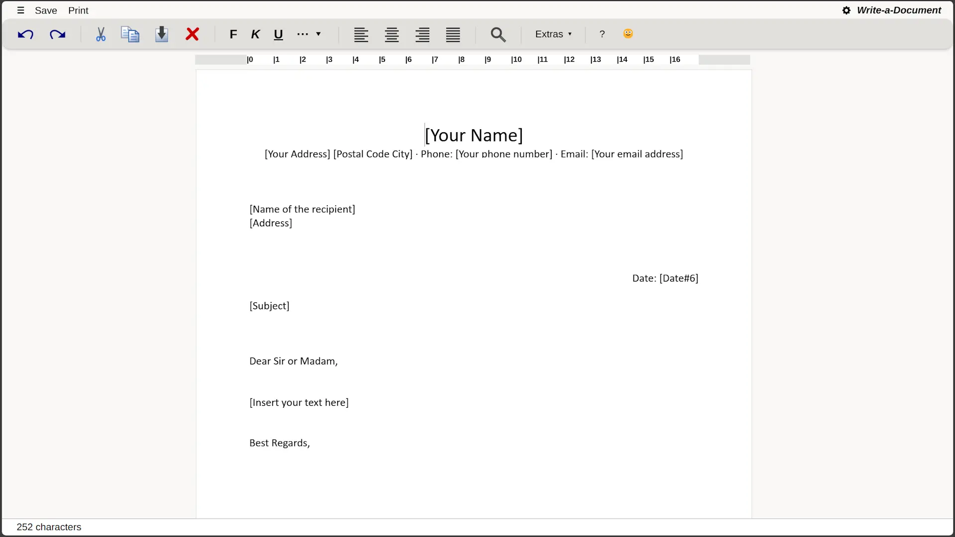 Screenshot 1 of Write-a-Document Online