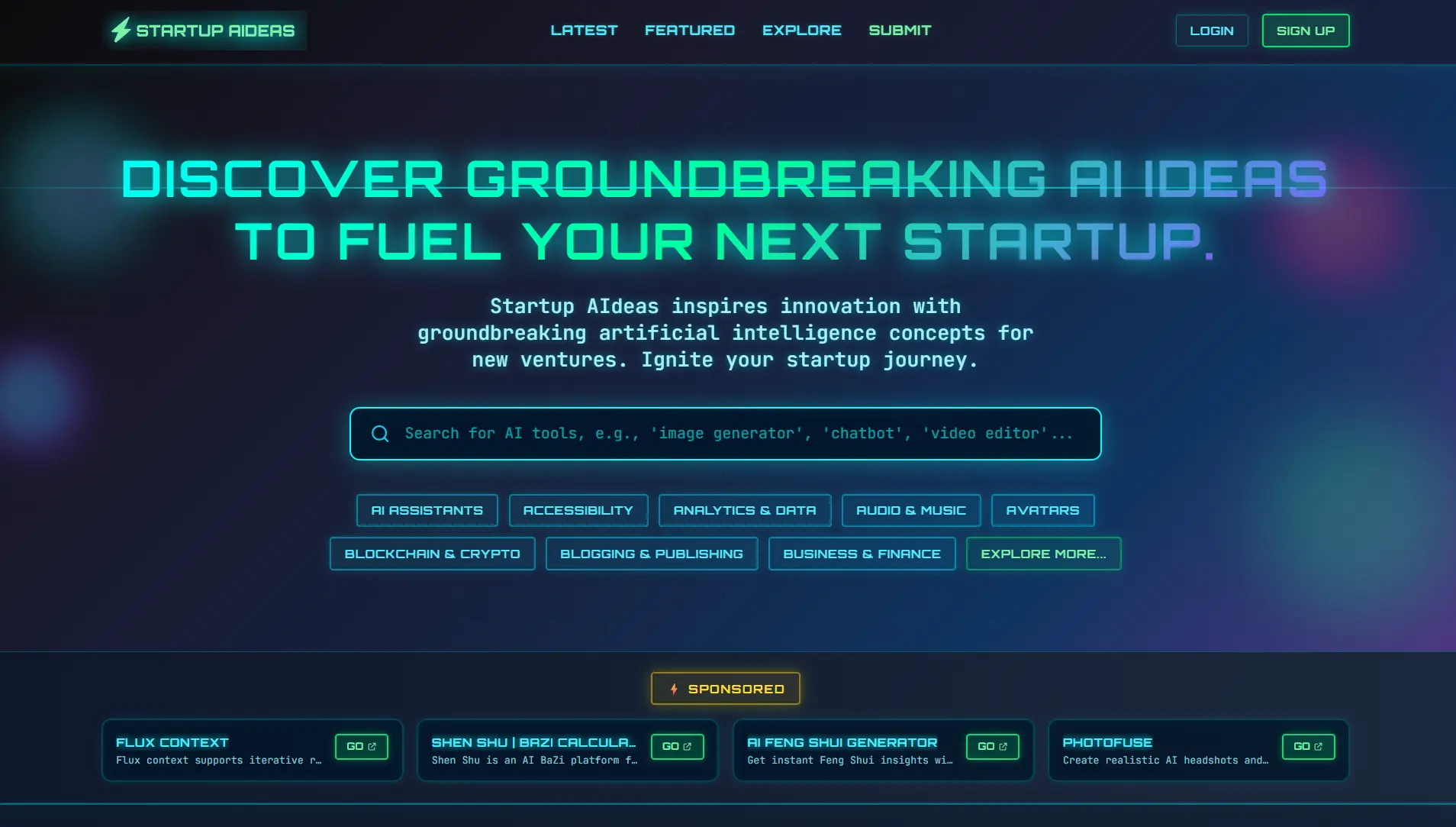 Screenshot 1 of Startup AIdeas