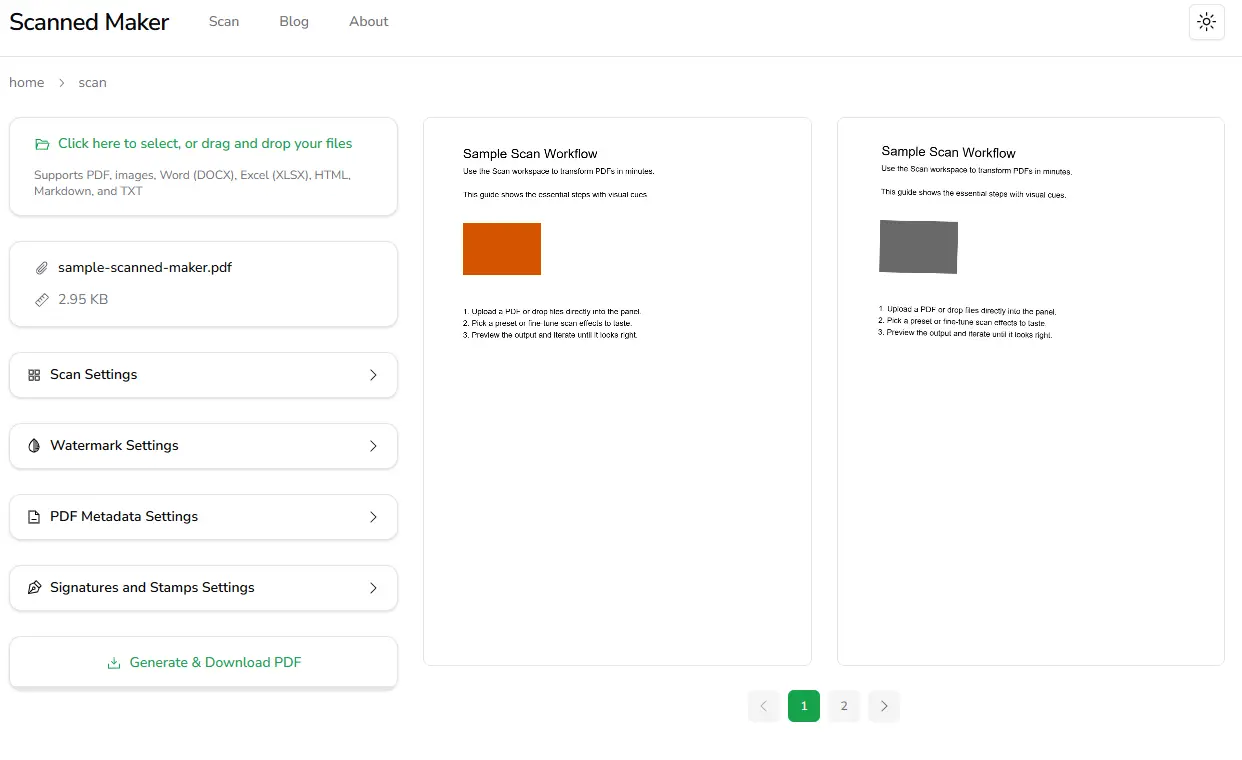 Screenshot 3 of Scanned Maker - Make Your PDFs Look Scan