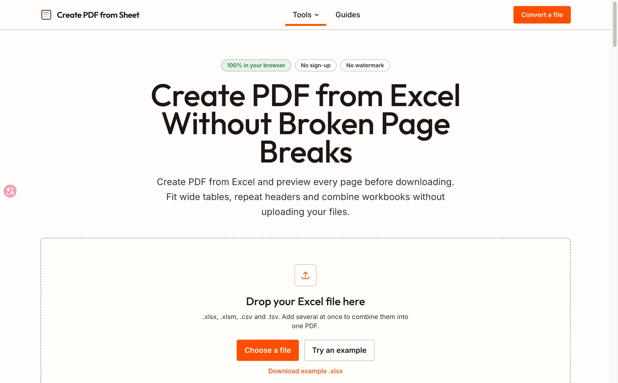 Screenshot 1 of Create PDF from Sheet