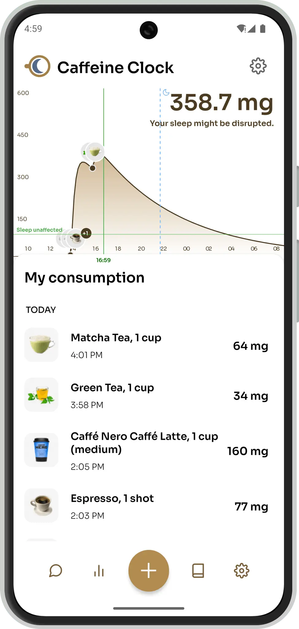 Screenshot 2 of Caffeine Clock