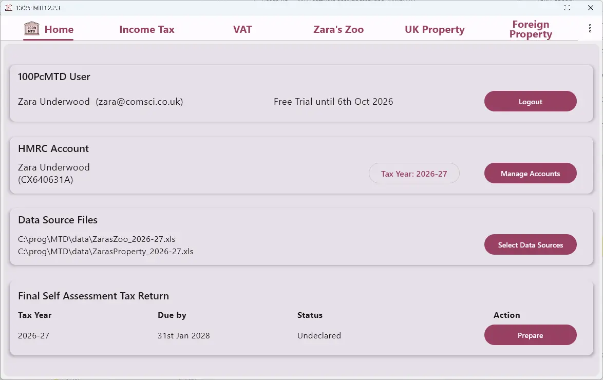 Screenshot 1 of Best MTD Income Tax Bridging Software UK