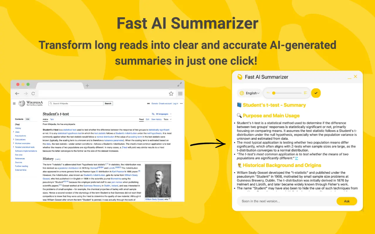 Screenshot 2 of Fast AI Summarizer ext