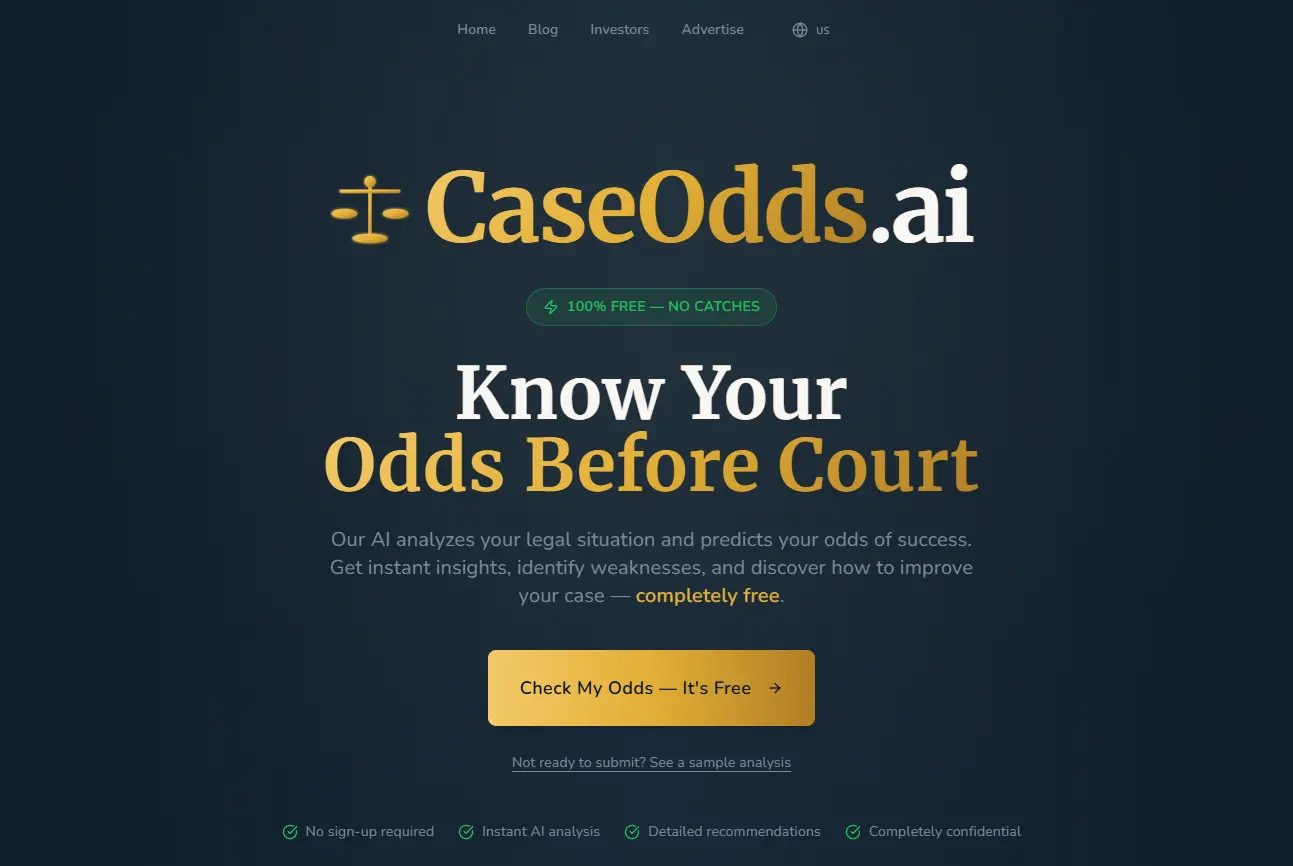Screenshot 4 of CaseOdds.ai - AI Legal Case Analysis