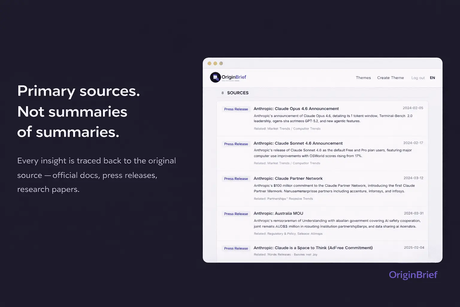 Screenshot 3 of OriginBrief