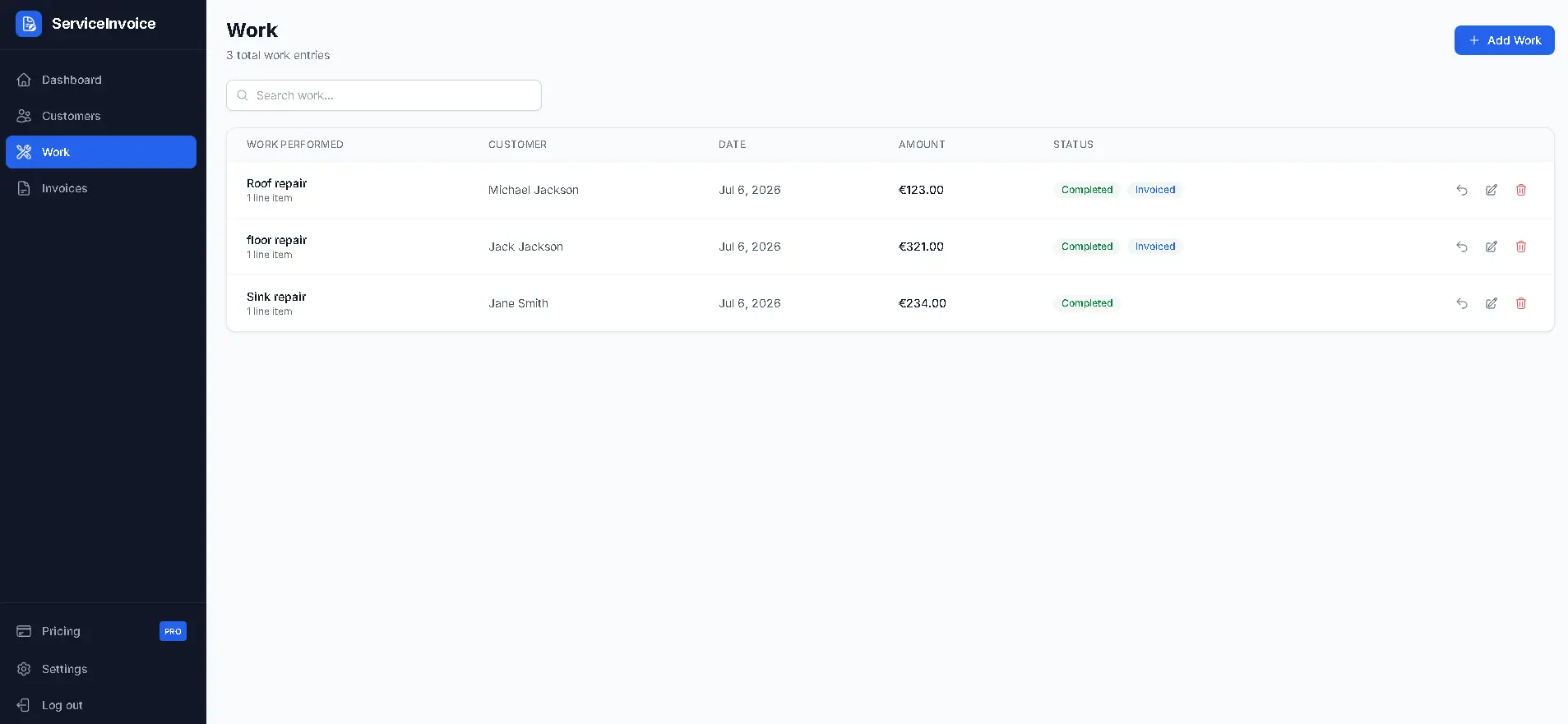 Screenshot 4 of ServiceInvoice