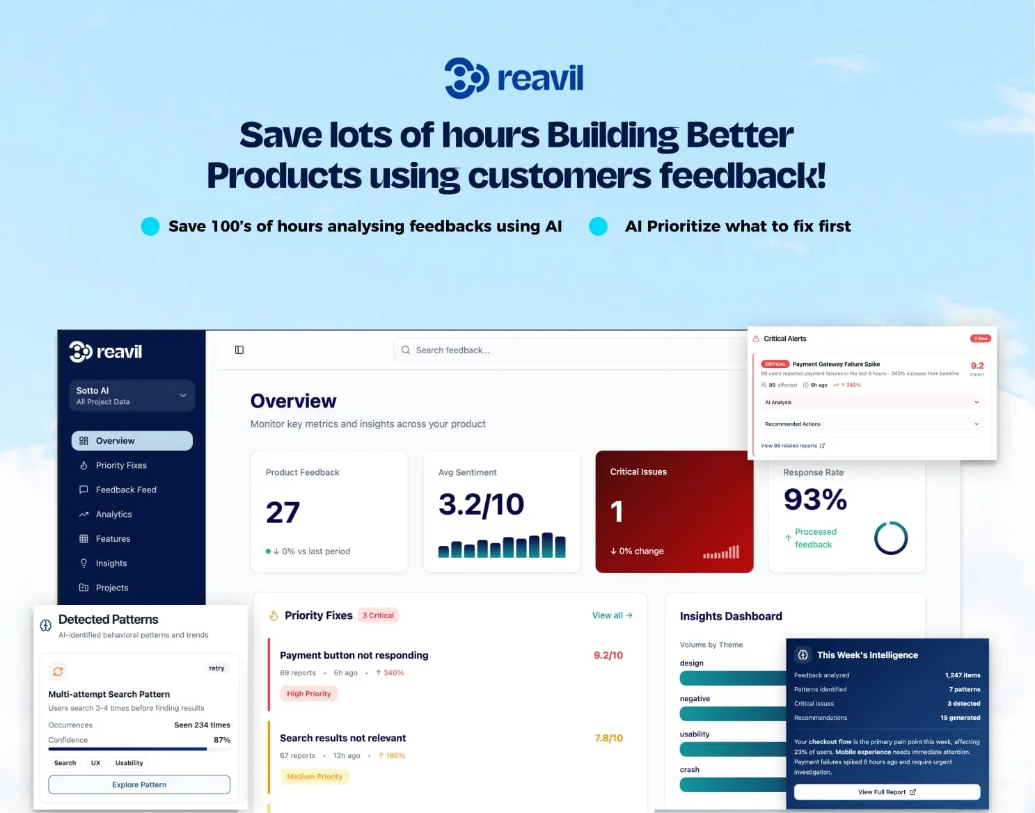 Screenshot 4 of Reavil – AI Feedback Intelligence