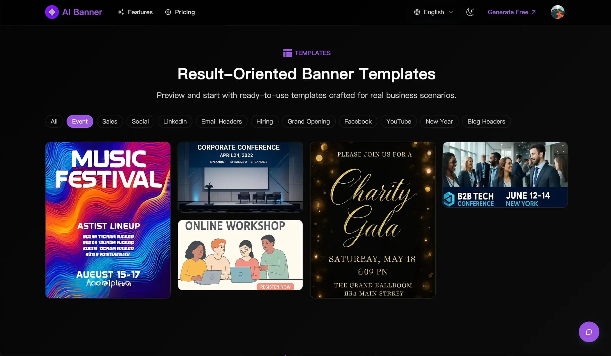 Screenshot 1 of AI Banner — AI Banner Generator for High