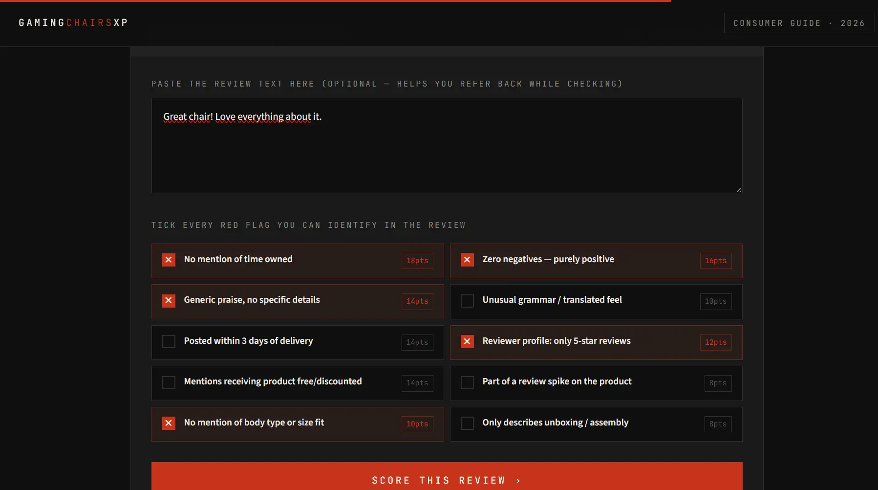 Screenshot 2 of GamingChairsXP Checker