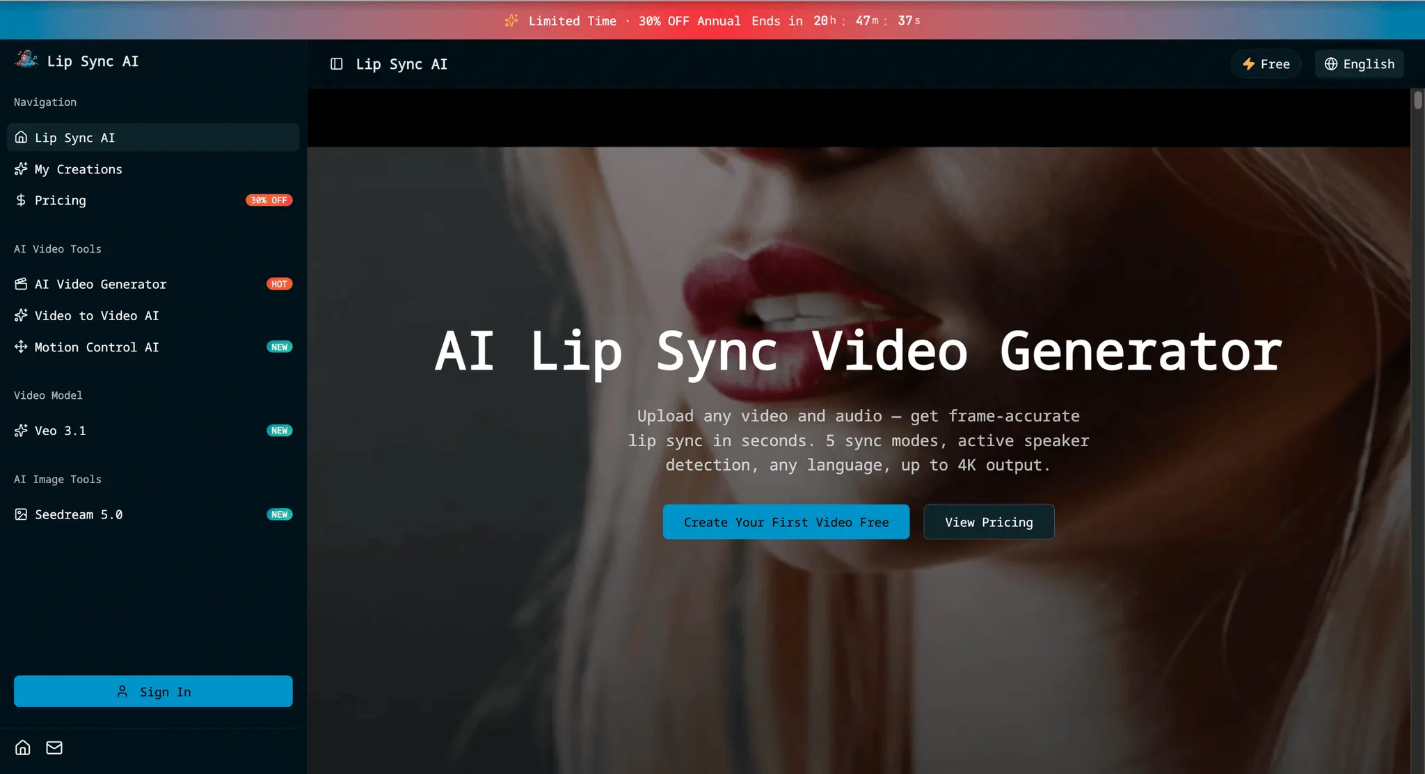 Screenshot 1 of Lip Sync AI