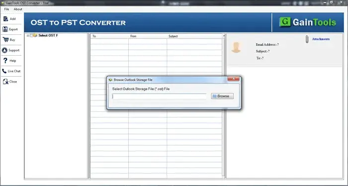 Screenshot 1 of GainTools OST To VCF Converter