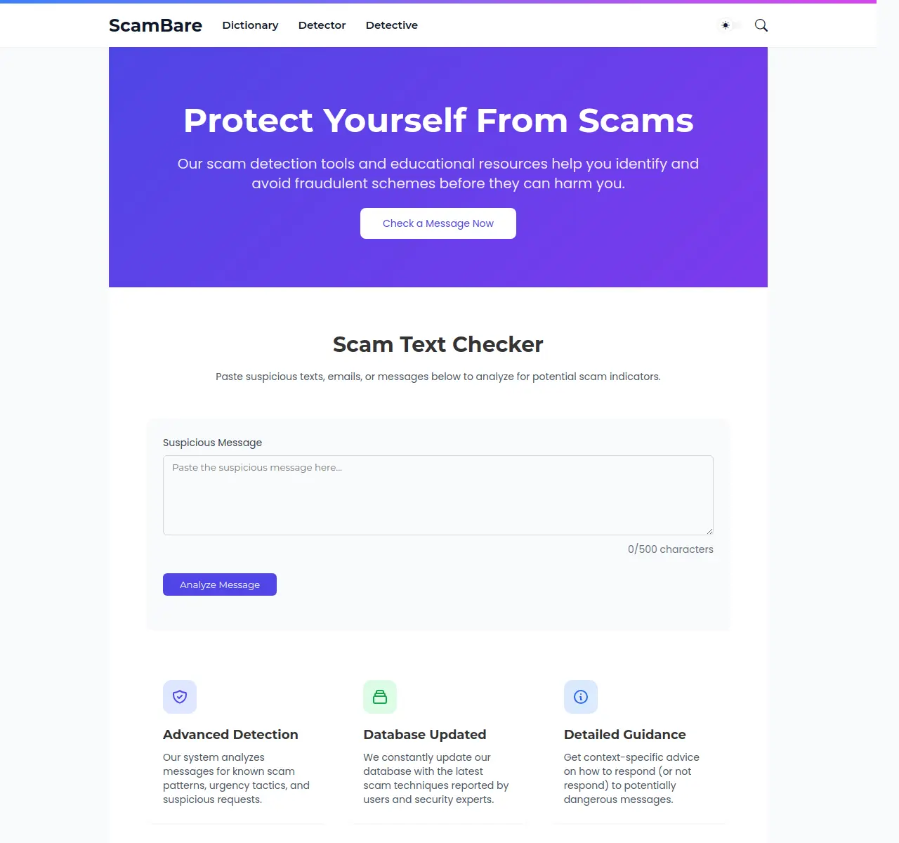 Screenshot 1 of ScamBare