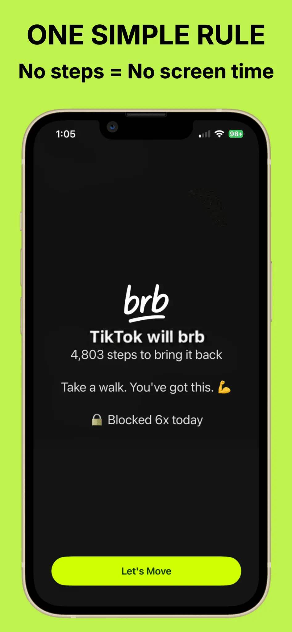 Screenshot 6 of brb: Walk to Unlock Apps