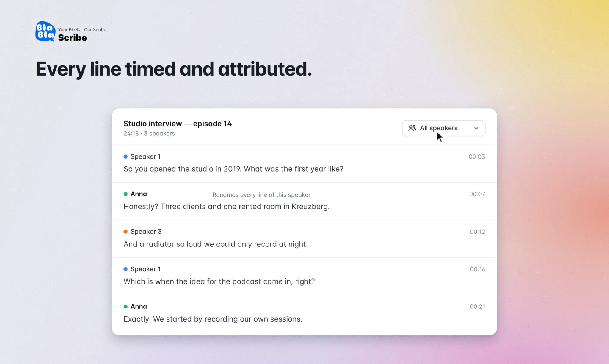 Screenshot 2 of BlaBlaScribe – Transcription & Subtitles