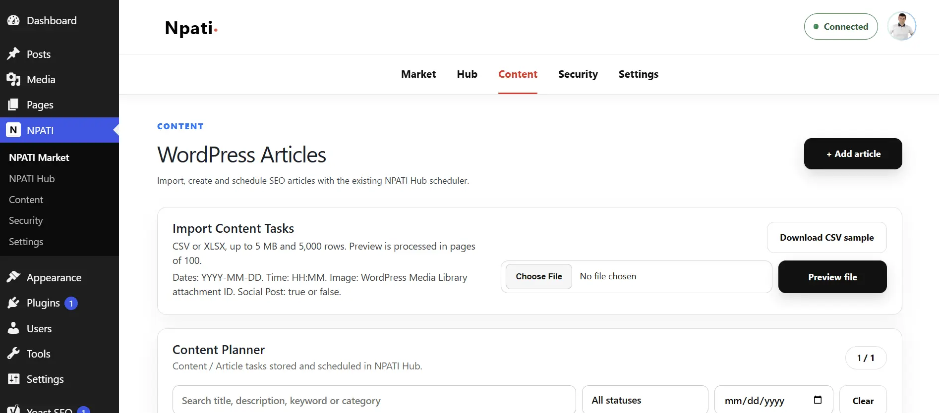 Screenshot 3 of NPATI Content Automation